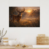 First Light | Whitetail Deer Art | Poster (Cuisine)
