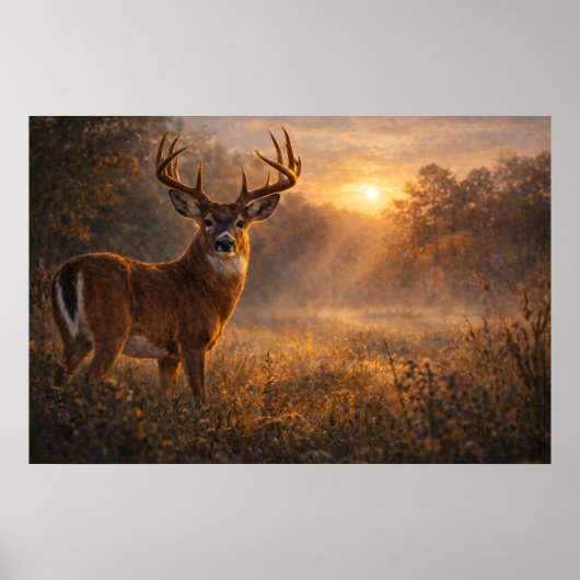 First Light | Whitetail Deer Art | Poster (Devant)