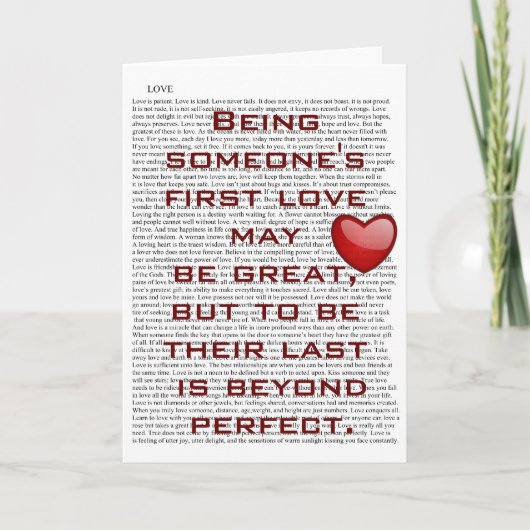 First Love - Carte de voeux (Devant)