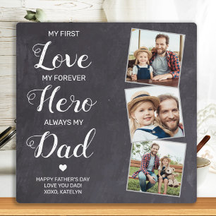 First Love Forever Hero Personalized 3 Foto Dad Fotoplaat