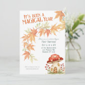 First Magical Mushroom Birthday Invitation (Debout devant)