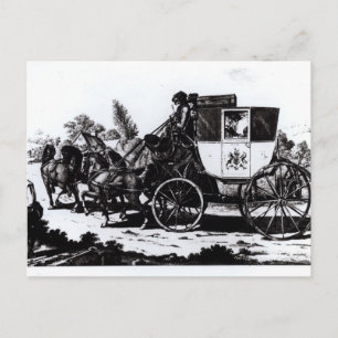 First Mail Coach, 1784 Briefkaart