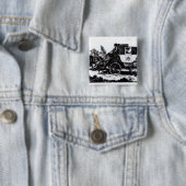 First Mail Coach, 1784 Vierkante Button 5,1 Cm (In situ)
