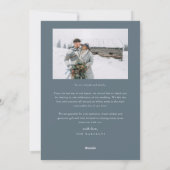 First Married Christmas Newlywed Photo Slate Blue Feestdagenkaart (Achterkant)