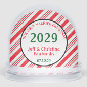 First Married Christmas Photo Sneeuwbol (Voorkant)