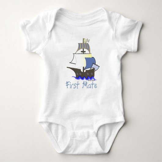 First Mate Baby Bodysuit (Voorkant)
