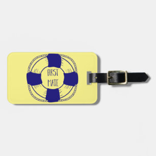 First Mate with Life Preserver Bagagelabel