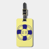First Mate with Life Preserver Bagagelabel (Voorkant verticaal)
