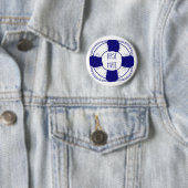 First Mate with Life Preserver Ronde Button 5,7 Cm (In situ)