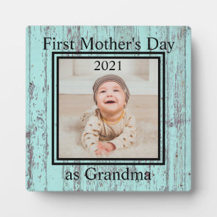 First Moederdag Grandma Custom Photo Plaque Fotoplaat