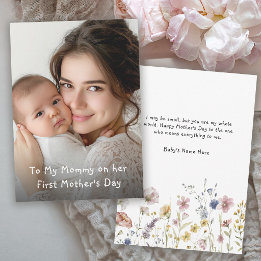 First Mother's Day Tender Photo Card from Baby Kaart