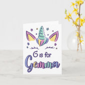 First Name Gemma D G Is For Gemma Kaart (Gele Bloem)