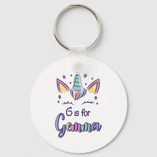 First Name Gemma D G Is For Gemma  Sleutelhanger (Voorkant)