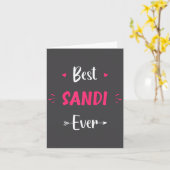 First Name Sandi Funny Quote Sandi  Kaart (Gele Bloem)