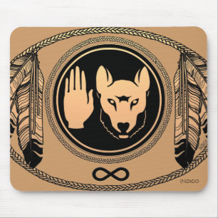 First Nations Wolf Gifts Native Art Mousepad Muismat