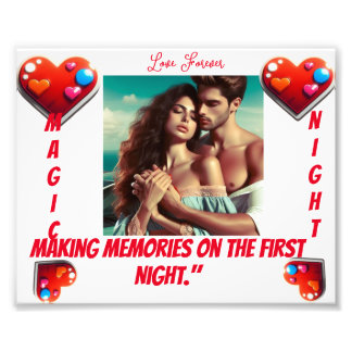 "First Night Bliss: Love's Eternal Wall Art" Foto Afdruk