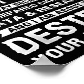 First Of All Funny College Sarcastic Debate Team R Poster (Hoek)