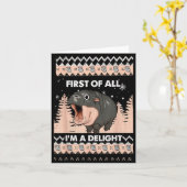 First Of All I'm A Delight Funny Hip Christmas Ugl Kaart (Gele Bloem)