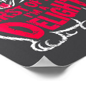 First Of All I'm A Delight Roaring Black Cat Funny Poster (Hoek)