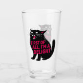 First Of All I'm A Delight Roaring Black Cat Glas (Voorkant)