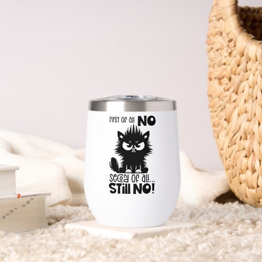 First Of All, No Funny Cat Lover Gift  (Salon (pivotée))