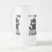 First Of All, No Funny Cat Lover Gift Matglas Bierpul (Voorkant links)