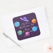 First Orbit Around the Sun Space Birthday Sticker (Envelop)