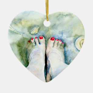First Pedicure Keramisch Ornament