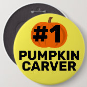 First Place Pumpkin Carver Award Button (Voorkant /achterkant)