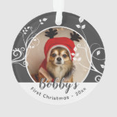 First Puppy Christmas Folig Nom du chien Photo (dos)