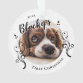 First Puppy Christmas Folig Nom du chien Photo (dos)