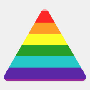 First Rainbow Gay Pride Flag Driehoek Sticker