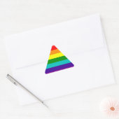 First Rainbow Gay Pride Flag Driehoek Sticker (Envelop)