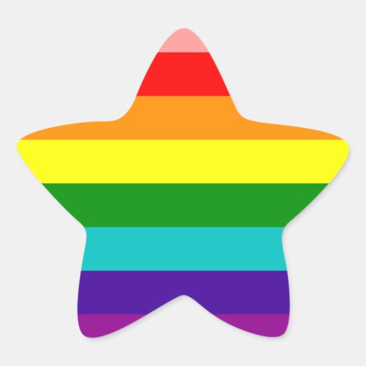 First Rainbow Gay Pride Flag Ster Sticker (Voorkant)
