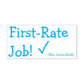 "First-rate baan!" + aangepaste aanspreeknaam Zelfinktende Stempel (Design)