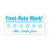 "First Rate Work!" + Rubber Stamp Zelfinktende Stempel (Design)