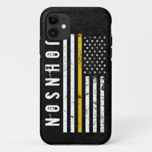 First Response Style American Gold Line Flag iPhone 11 Hoesje