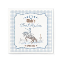 First Rodeo 1st Birthday Blue Western