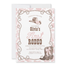 First Rodeo 1st Birthday Dusty Pink