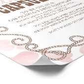 First Rodeo 1st Birthday Pink Time Capsule Sign Poster (Hoek)