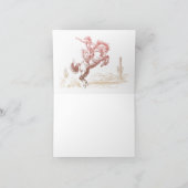 First Rodeo 1st Birthday Western Bedankkaart (Binnen)