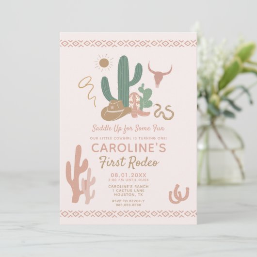 First Rodeo Birthday Invitation (Debout devant)