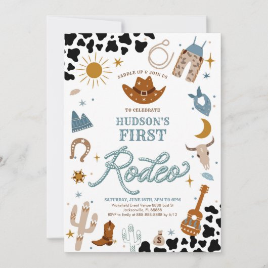 First Rodeo Birthday Invitation (Devant)