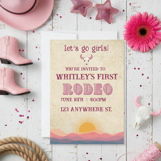 first rodeo birthday invitation feestdagenkaart