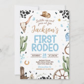 First Rodeo Birthday Invitation for Boy (Devant)