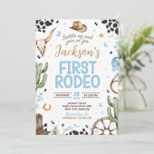 First Rodeo Birthday Invitation for Boy (Debout devant)