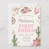 First Rodeo Birthday Invitation Girl (Devant)