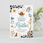 First Rodeo Birthday Invitation Kaart (Staand voorkant)