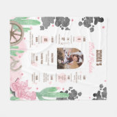 First Rodeo Boho Wild West Milestone Sign  Fleece Deken (Voorkant (Horizontaal))