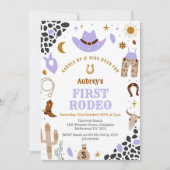 First Rodeo Cowbow Western 1st Birthday Invitation (Devant)